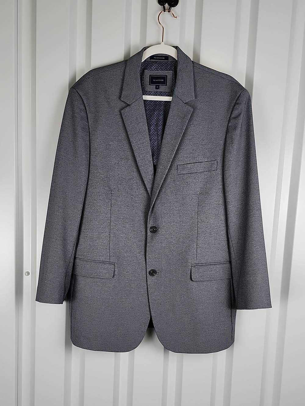 7 Diamonds Modern Blue Men's Blazer Classic Two-Button Sz XL Stretch Comfort EUC